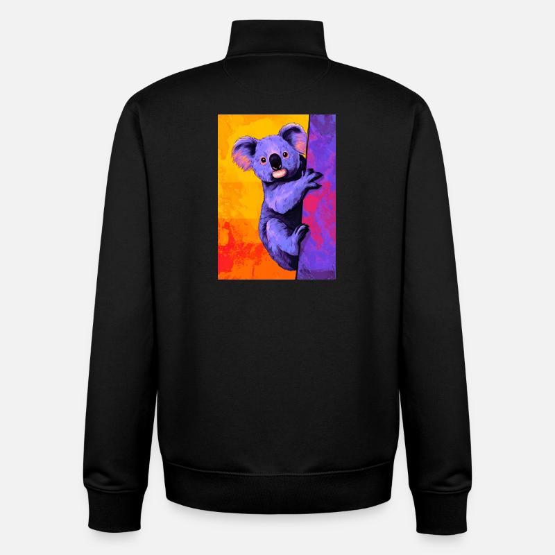 Koala - Unisex Organic Zip Sweatshirt von Stanley/Stella - Schwarz