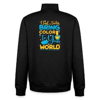 Nail Designer Nail Designer Cosmetics Nail Salon - Unisex Organic Zip Sweatshirt by Stanley/Stella - black - Back - AI Model Male 185 light (185cm)