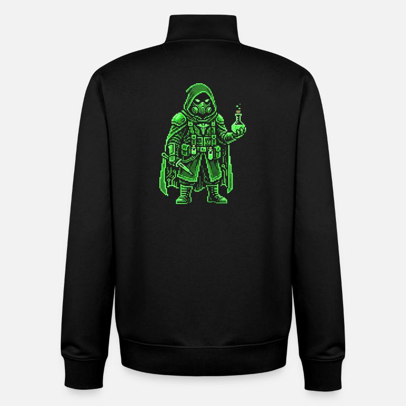 Punk Apotheker Pixel Art Retro Hacker - Unisex Organic Zip Sweatshirt von Stanley/Stella - Schwarz