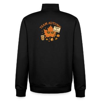 Team Autumn - Summer is Overrated - Unisex Organic Zip Sweatshirt von Stanley/Stella - Schwarz - Hinten - AI Model Male 185 light (185cm)
