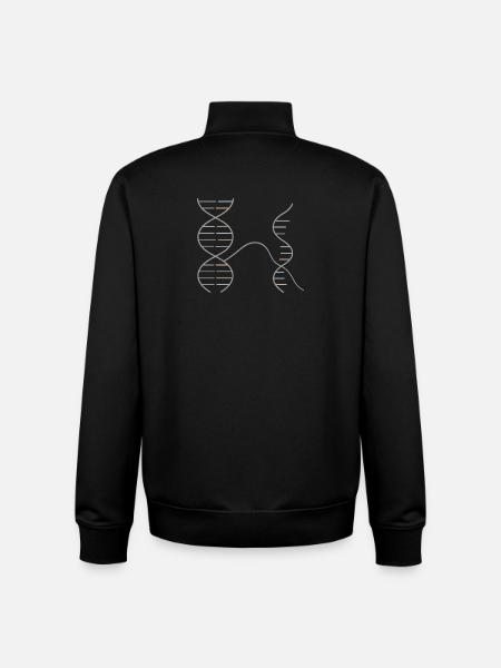 DNA–RNA Geometry – Chemistry Design - Unisex Organic Zip Sweatshirt by Stanley/Stella - black