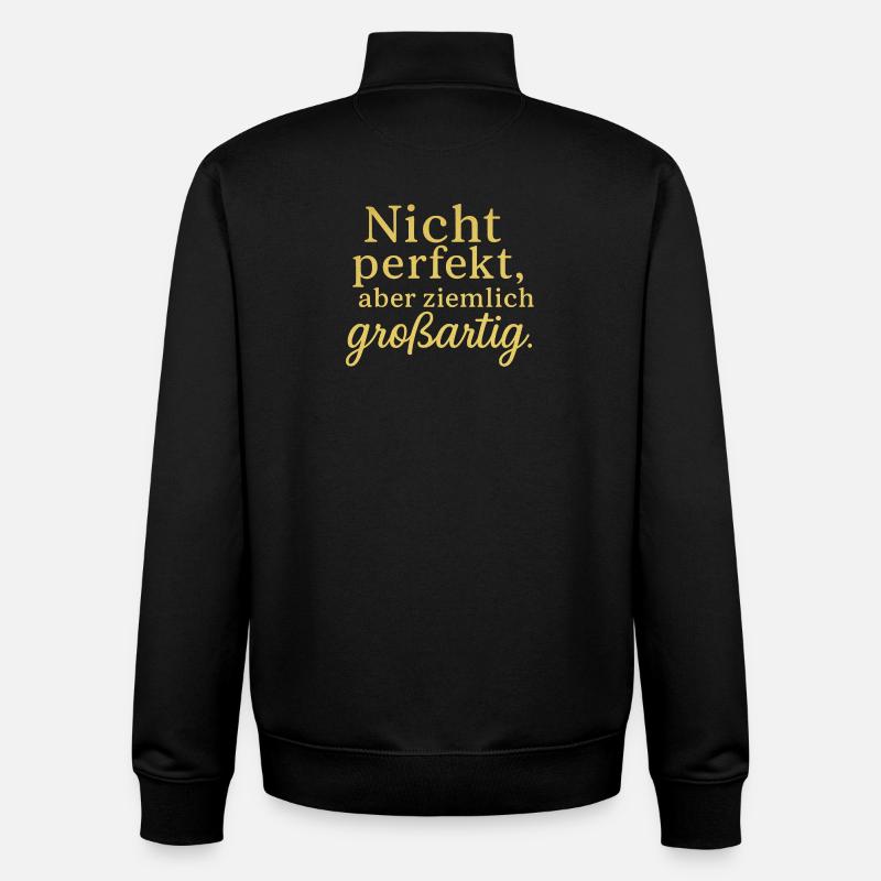 Pas parfait mais plutôt génial - Sweat zippé unisexe en coton bio Stanley/Stella - noir