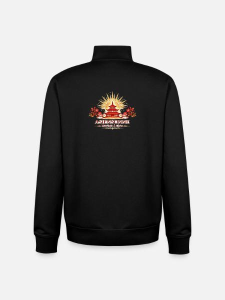 Asiensonne Pagodenlicht - Unisex Organic Zip Sweatshirt von Stanley/Stella - Schwarz