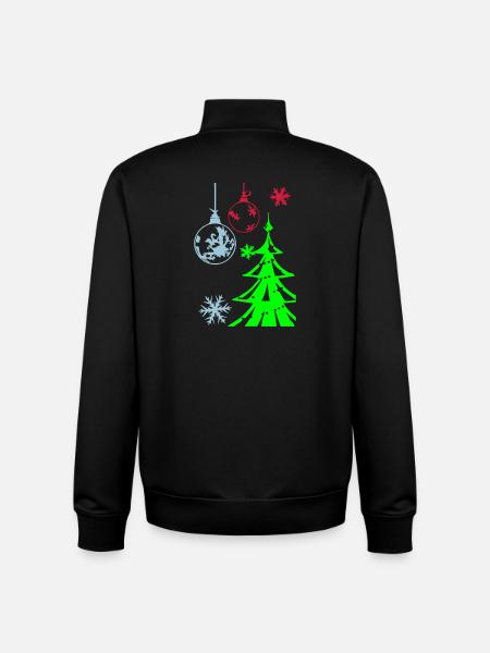 Christmas motif - Unisex Organic Zip Sweatshirt by Stanley/Stella - black