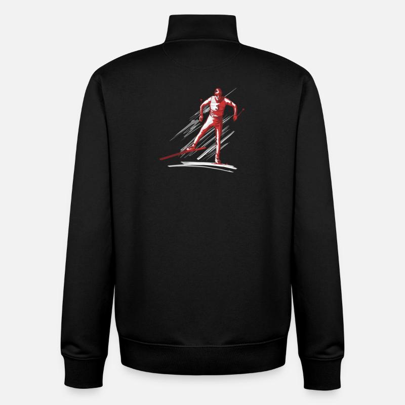 Skilanglauf - Unisex Organic Zip Sweatshirt von Stanley/Stella - Schwarz