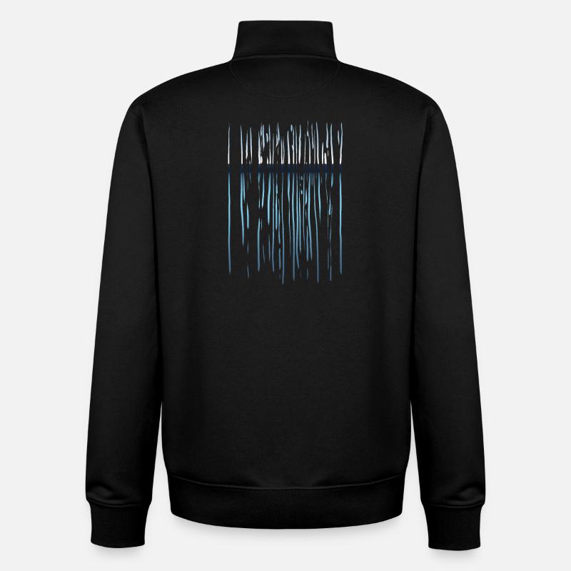 Linien Muster - Horizont - Unisex Organic Zip Sweatshirt von Stanley/Stella - Schwarz