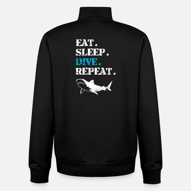 Plongeurs plongeurs - Sweat zippé unisexe en coton bio Stanley/Stella - noir