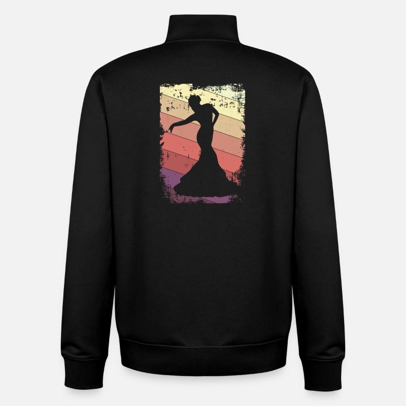 Danseuse - Sweat zippé unisexe en coton bio Stanley/Stella - noir