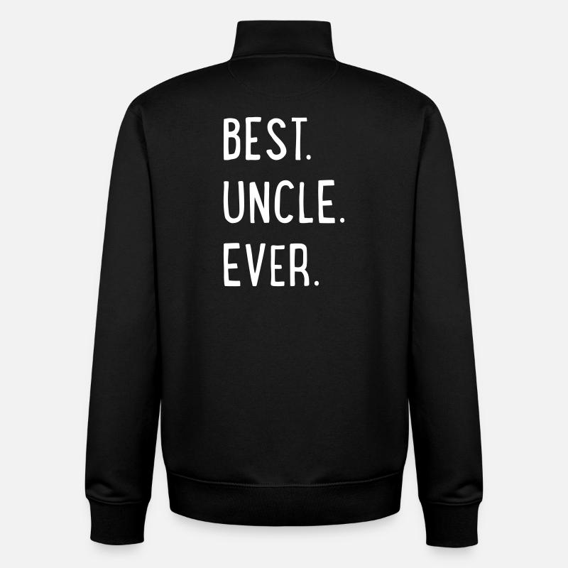best uncle ever - Sweat zippé unisexe en coton bio Stanley/Stella - noir