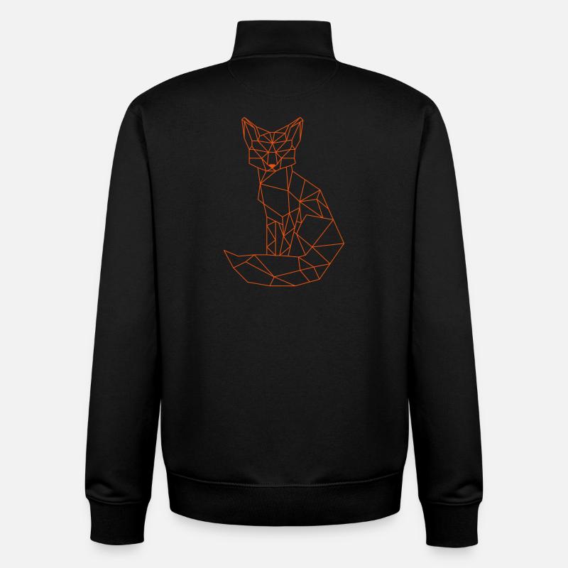 Fox - Unisex Organic Zip Sweatshirt by Stanley/Stella - black