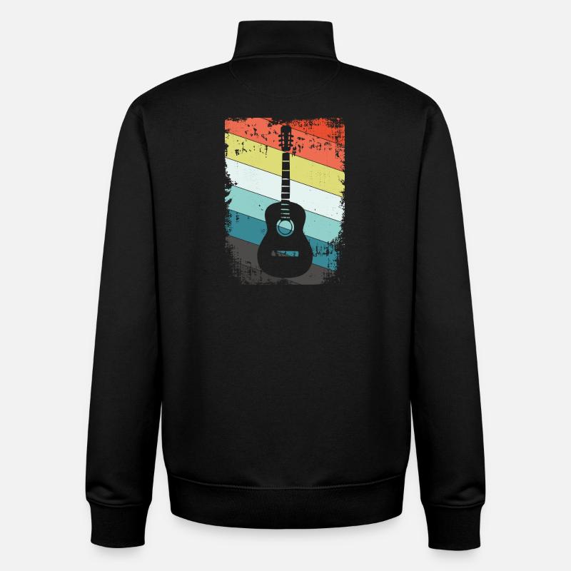 guitar - Unisex Organic Zip Sweatshirt by Stanley/Stella - black