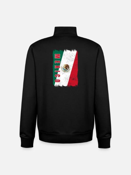 Mexico flag - Unisex Organic Zip Sweatshirt by Stanley/Stella - black