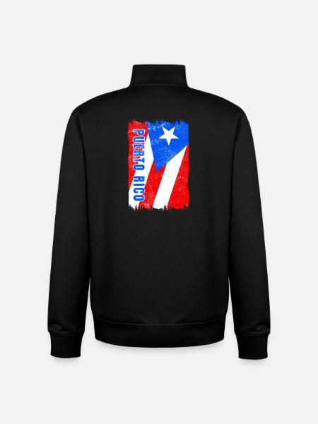 Puerto Rico flag - Unisex Organic Zip Sweatshirt by Stanley/Stella - black