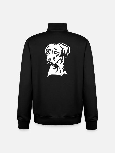 Rhodesian Ridgeback Head "Black Edition" - Unisex Organic Zip Sweatshirt by Stanley/Stella - black