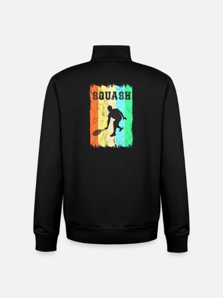 Squash Sport Design - Unisex Organic Zip Sweatshirt by Stanley/Stella - black