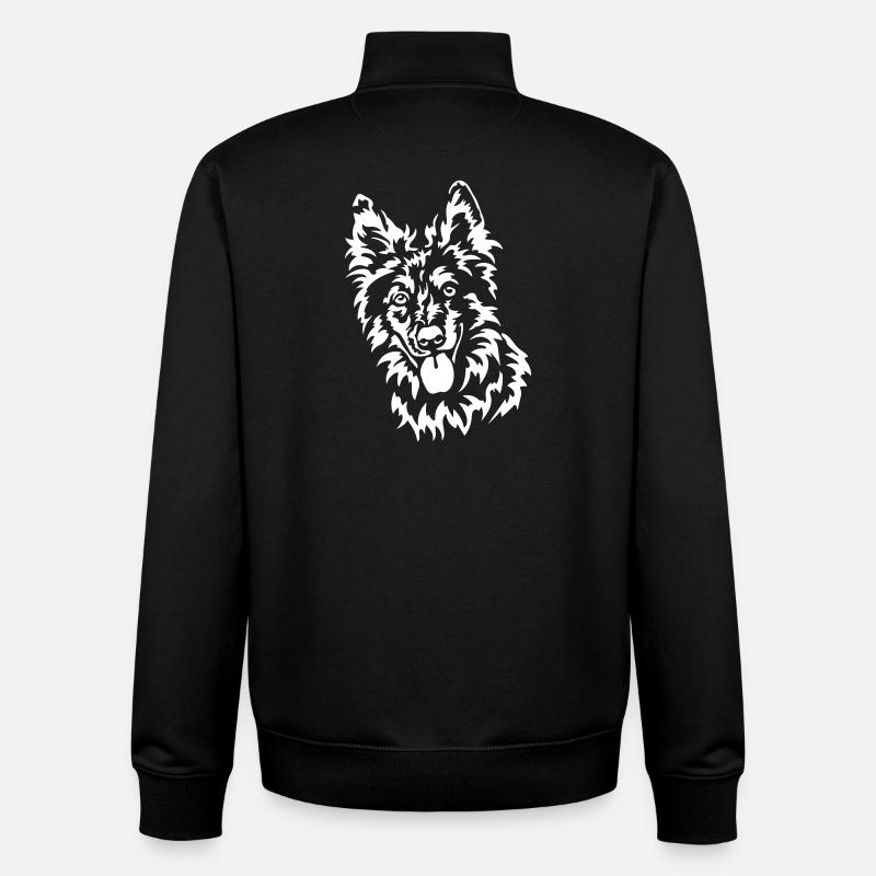 Tête de tigre « Édition Noire » - Sweat zippé unisexe en coton bio Stanley/Stella - noir