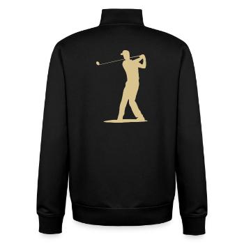 Golfer Tee Silhouette - Design pour hommes - Sweat zippé unisexe en coton bio Stanley/Stella - noir - Dos - AI Model Male 185 light (185cm)