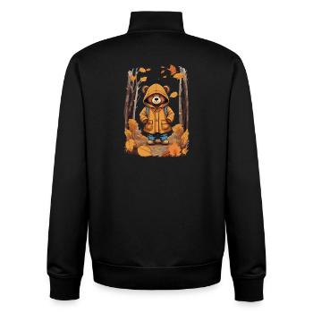 Süßer Bär im Wald - Unisex Organic Zip Sweatshirt von Stanley/Stella - Schwarz - Hinten - AI Model Male 185 light (185cm)