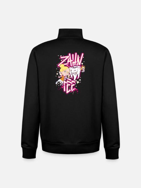 Zahnheldin Comiczauber - Unisex Organic Zip Sweatshirt von Stanley/Stella - Schwarz