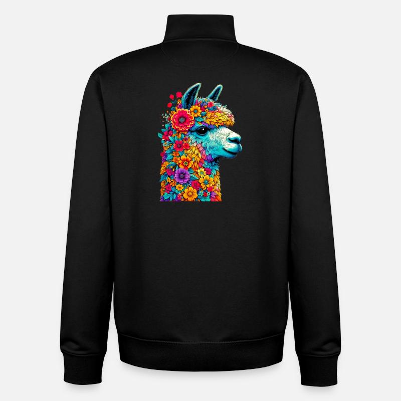 Alpaca - Unisex Organic Zip Sweatshirt by Stanley/Stella - black