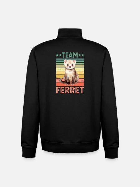 Furet - Sweat zippé unisexe en coton bio Stanley/Stella - noir