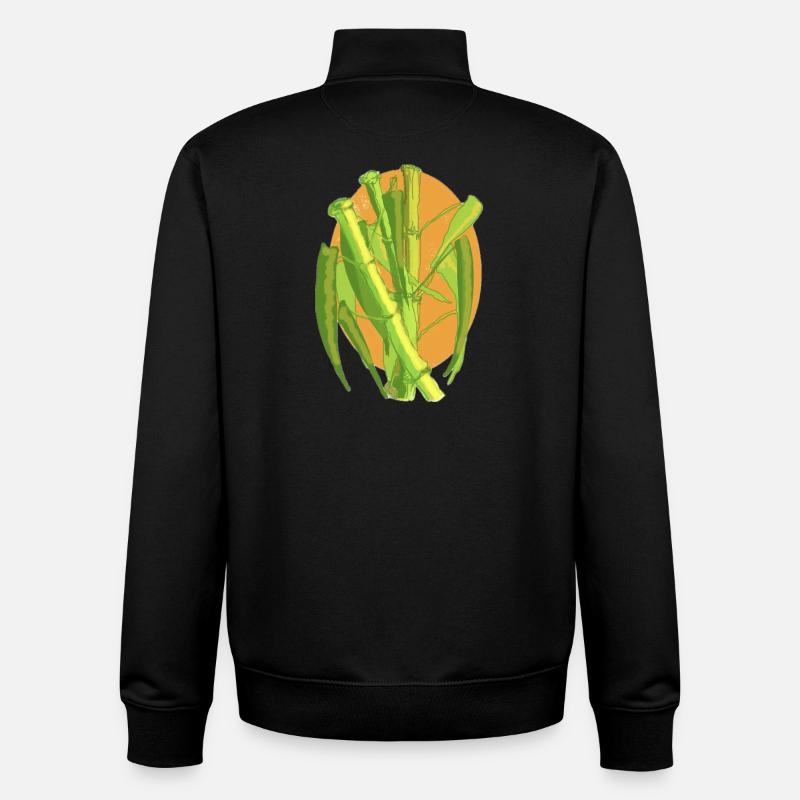 Bambus-Botanischer Ausbruch - Unisex Organic Zip Sweatshirt von Stanley/Stella - Schwarz