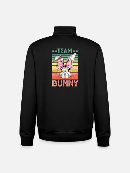 Rabbit Rabbit - Unisex Organic Zip Sweatshirt by Stanley/Stella - black