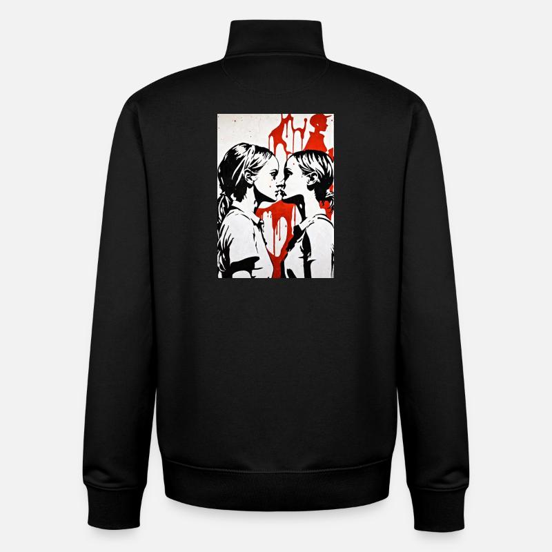 Closely - Unisex Organic Zip Sweatshirt von Stanley/Stella - Schwarz