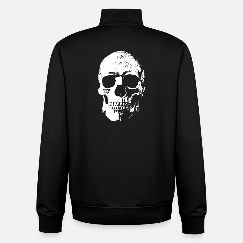 Totenkopf / Skull - Unisex Organic Zip Sweatshirt von Stanley/Stella - Schwarz