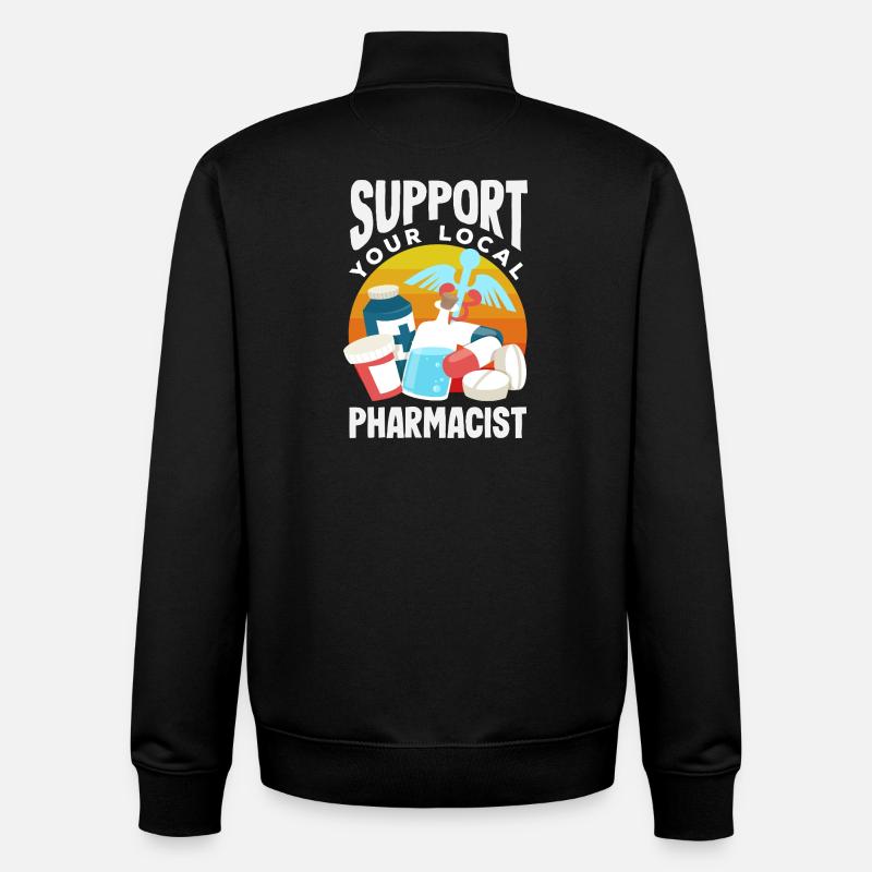 Pharmacist Pharmaceutical Technical - Unisex Organic Zip Sweatshirt by Stanley/Stella - black