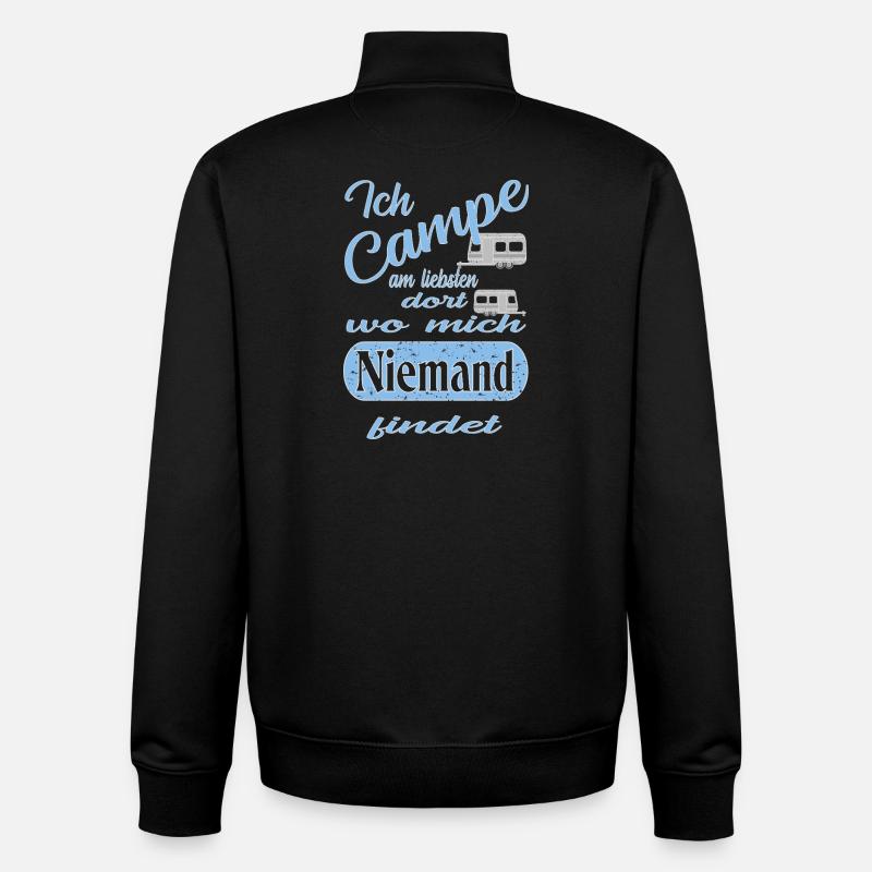Camping - Unisex Organic Zip Sweatshirt von Stanley/Stella - Schwarz