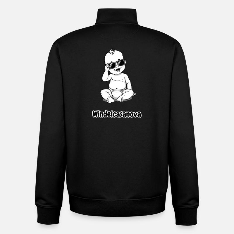 Windel Casanova - Unisex Organic Zip Sweatshirt von Stanley/Stella - Schwarz