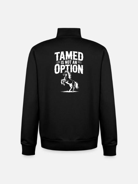 Tamed Is Not an Option - Unisex Organic Zip Sweatshirt by Stanley/Stella - black