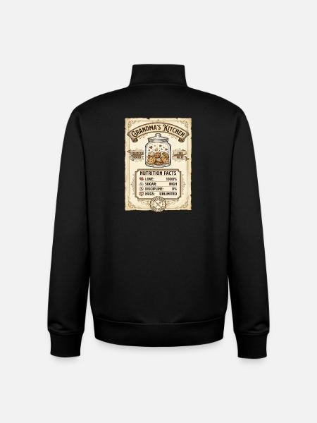 Grandma's Kitchen Nutrition Facts - Unisex Organic Zip Sweatshirt by Stanley/Stella - black