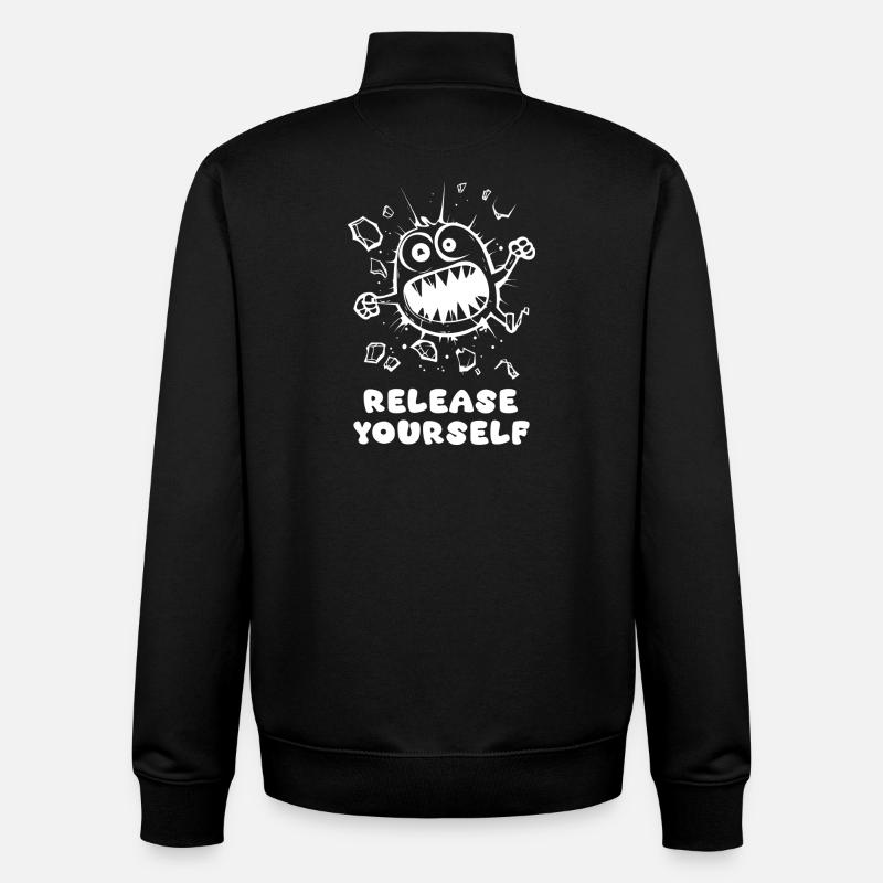 Release Yourself - Unisex Organic Zip Sweatshirt by Stanley/Stella - black
