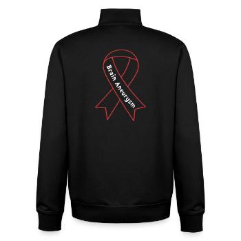 Aneurysm Brain - Unisex Organic Zip Sweatshirt by Stanley/Stella - black - Back - AI Model Male 185 light (185cm)