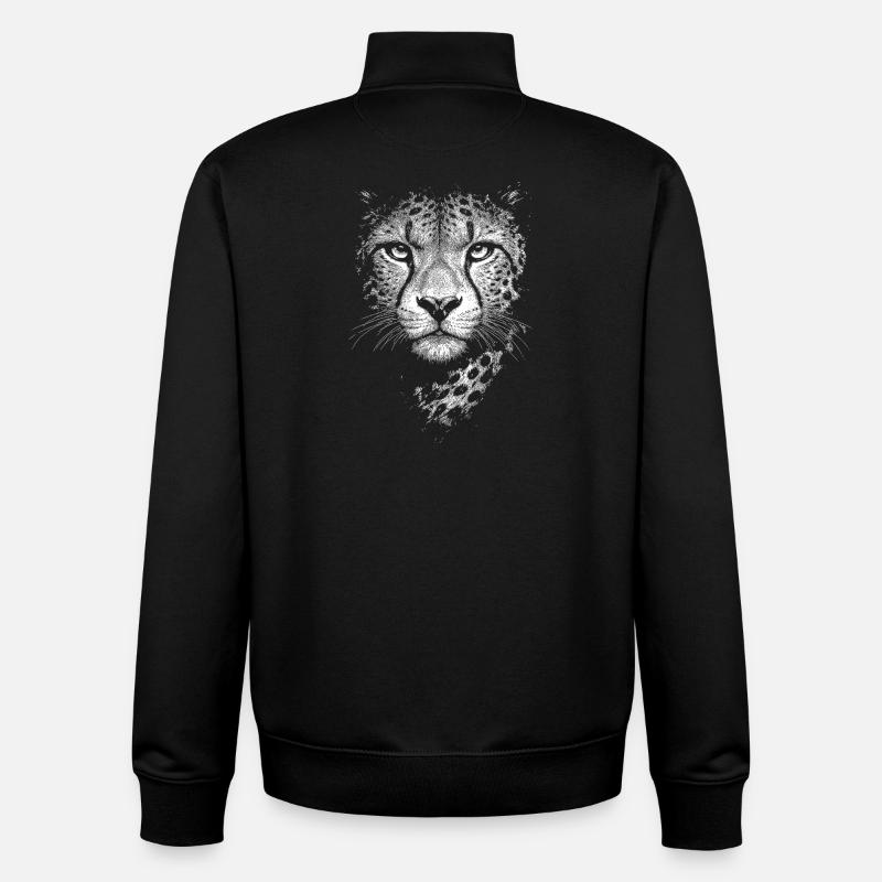 Gepard - Unisex Organic Zip Sweatshirt von Stanley/Stella - Schwarz