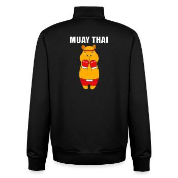 Kickboxer Thai boxing Muay thai Kickboxing - Unisex Organic Zip Sweatshirt by Stanley/Stella - black - Back - AI Model Male 185 light (185cm)