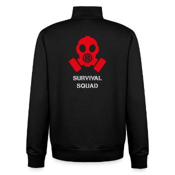 Biohazard Gas Mask Cyberpunk Design - Unisex Organic Zip Sweatshirt by Stanley/Stella - black - Back - AI Model Male 185 light (185cm)