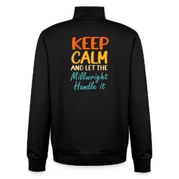 Locksmith Mechanic Mechanical Engineering CNC - Unisex Organic Zip Sweatshirt by Stanley/Stella - black - Back - AI Model Male 185 light (185cm)