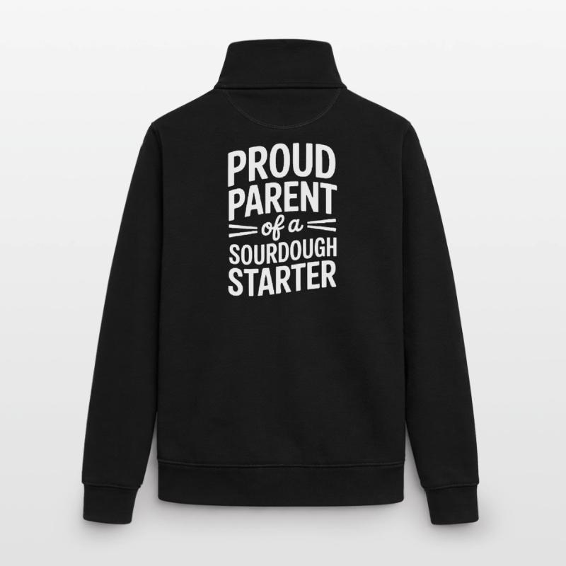 Stolzer Elternteil eines Sauerteigstarters Unisex Organic Zip Sweatshirt von Stanley/Stella