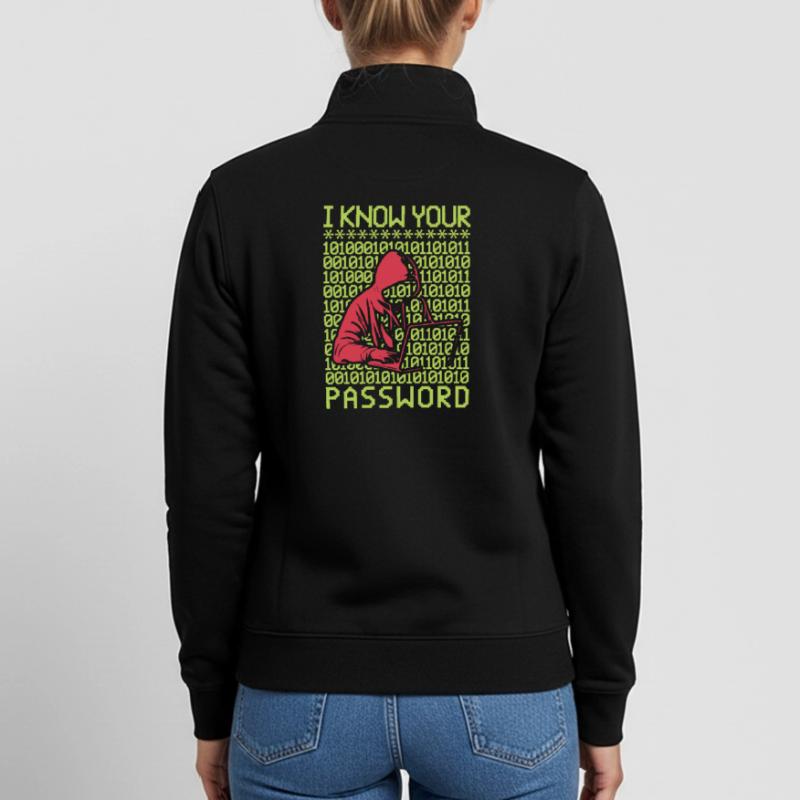 Hacker Hacker Programmeur Linux Password Hacker Sweat zippé unisexe en coton bio Stanley/Stella