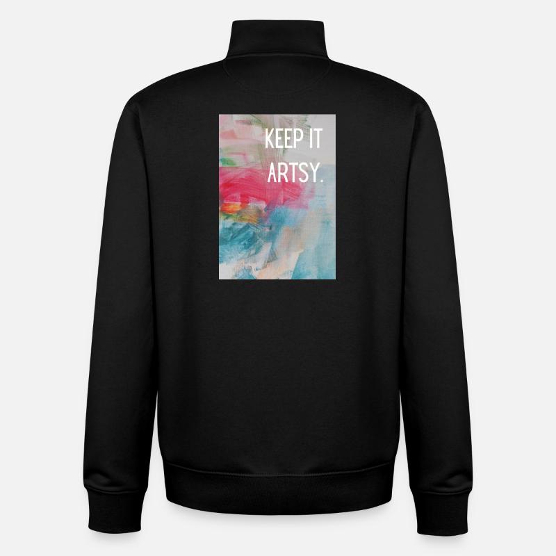 Keep it artsy. - Unisex Organic Zip Sweatshirt by Stanley/Stella - black