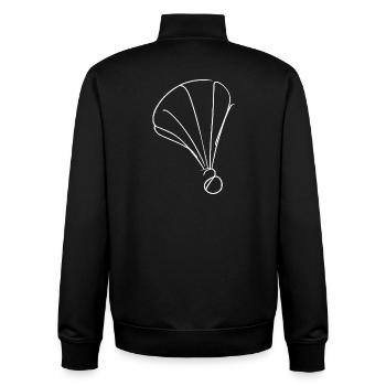 Badminton Drawing - Unisex Organic Zip Sweatshirt by Stanley/Stella - black - Back - AI Model Male 185 light (185cm)