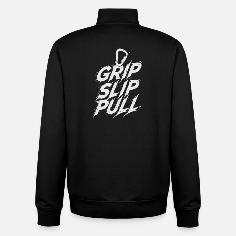 Grip Slip Pull Éclats Urbains - Sweat zippé unisexe en coton bio Stanley/Stella - noir
