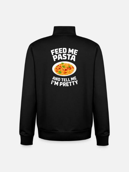 Pasta Spaghetti Noodles Gifts - Unisex Organic Zip Sweatshirt by Stanley/Stella - black