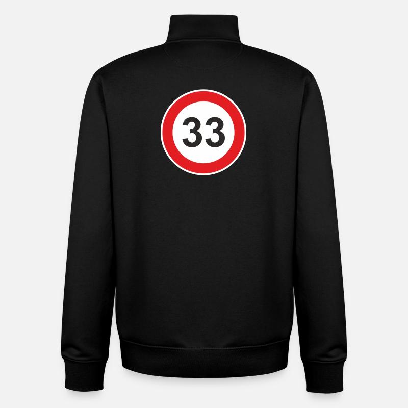 33 thirty-third birthday 33rd birthday - Unisex Organic Zip Sweatshirt by Stanley/Stella - black