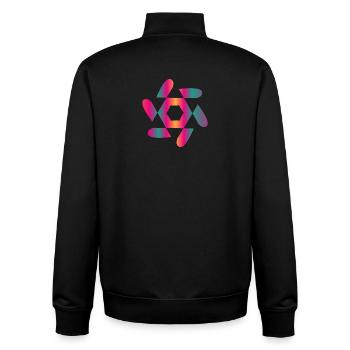 DESIGN. ART. GEEK. VINTAGE. GRAPHIQUE. AFRIQUE - Sweat zippé unisexe en coton bio Stanley/Stella - noir - Dos - AI Model Male 185 light (185cm)