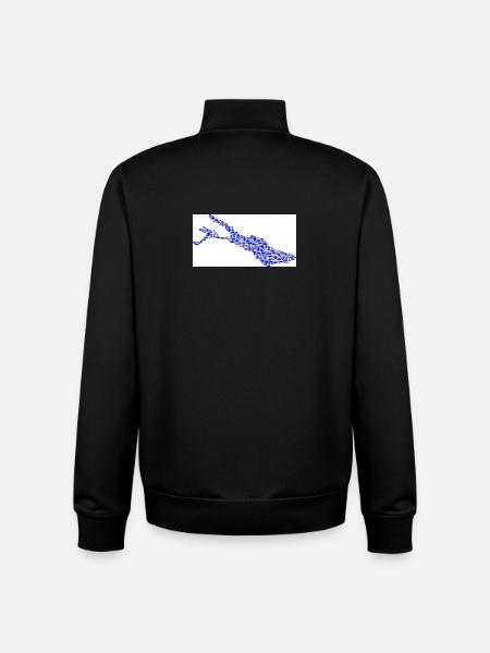 Bodenseefisch - Unisex Organic Zip Sweatshirt von Stanley/Stella - Schwarz