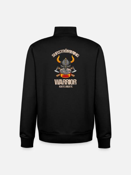 Surströmming Warrior Challenge Sverige Stinkefisch - Stanley/Stella unisex sweatshirt med lynlås i økologisk - sort